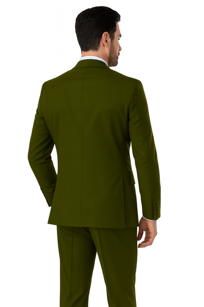 Mens Classic 3 button 2 Piece Suit in Navy