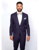 Men’s Slim Fit 100% Wool Suit by Rossiman Rossi – Peak Lapel Jacket & Plum Tapered Pants 2   - from alligatorwarehouse.com