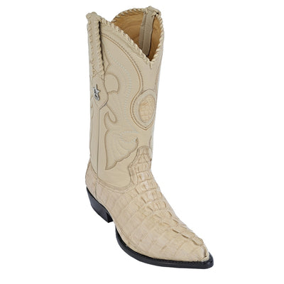 Los Altos Men's Oryx Genuine Caiman Tail Boots 2   - from alligatorwarehouse.com