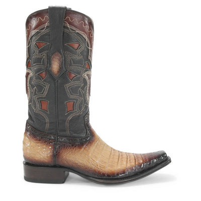 Los Altos Oryx Caiman Belly Square Toe Boots 3   - from alligatorwarehouse.com
