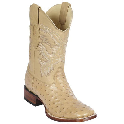 Los Altos Boots - Mens Dress Cowboy Boot - Low Priced  Oryx Ostrich Square Toe Western Boots- in Oryx 1   - from alligatorwarehouse.com