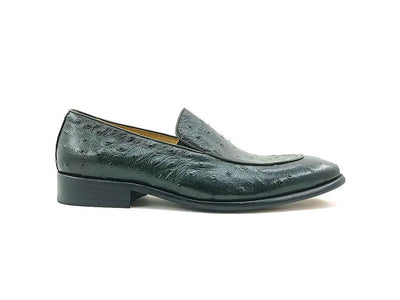 Ostrich Embossed Calfskin Slip-on Loafer 2 KS886-202EFOGR12  - from alligatorwarehouse.com