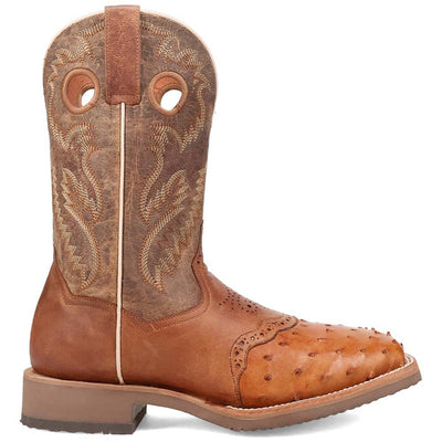 Dan Post Martel Tan/Brown Ostrich Leather Western Boots 2 DP6058_7_D  - from alligatorwarehouse.com