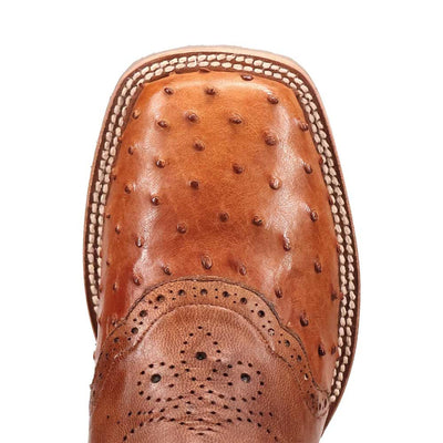 Dan Post Martel Tan/Brown Ostrich Leather Western Boots 5 DP6058_7_D  - from alligatorwarehouse.com