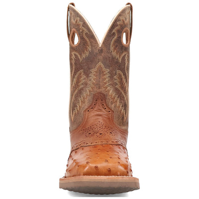 Dan Post Martel Tan/Brown Ostrich Leather Western Boots 3 DP6058_7_D  - from alligatorwarehouse.com
