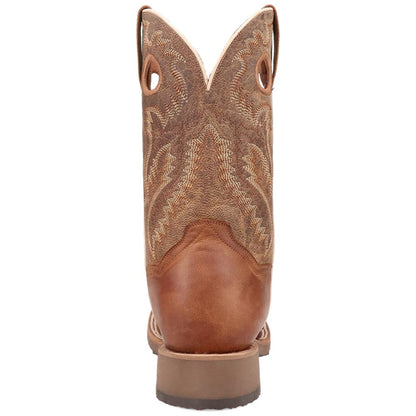 Dan Post Martel Tan/Brown Ostrich Leather Western Boots