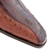 Mezlan Men's Genuine Full Quill Ostrich Leg Monk Brown  Strap Shoes 4   - from alligatorwarehouse.com