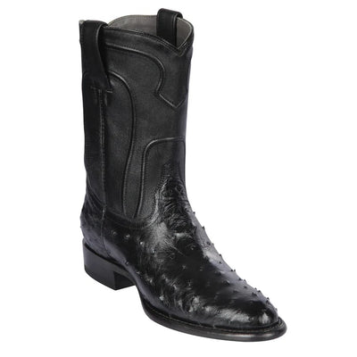 Los Altos Boots - Mens Dress Cowboy Boot - Low Priced  Ostrich Roper Western Boots- in  Black 1   - from alligatorwarehouse.com