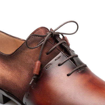 Colomer Calf/Suede Oxford Cognac Rust/Sport By Mezlan Made In Spain Brand 5   - from alligatorwarehouse.com