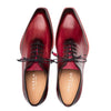 Dietro Oxford Burgundy Whole Cut Angular Patina Finish Calfskin Shoes By Mezlan Made In Spain Brand 4   - from alligatorwarehouse.com