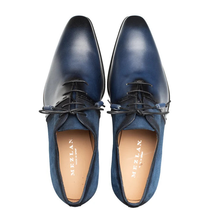 Colomer Calf/suede Oxford Navy/Cobalt By Mezlan Made In Spain Brand