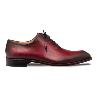 Dietro Oxford Burgundy Whole Cut Angular Patina Finish Calfskin Shoes By Mezlan Made In Spain Brand 2   - from alligatorwarehouse.com