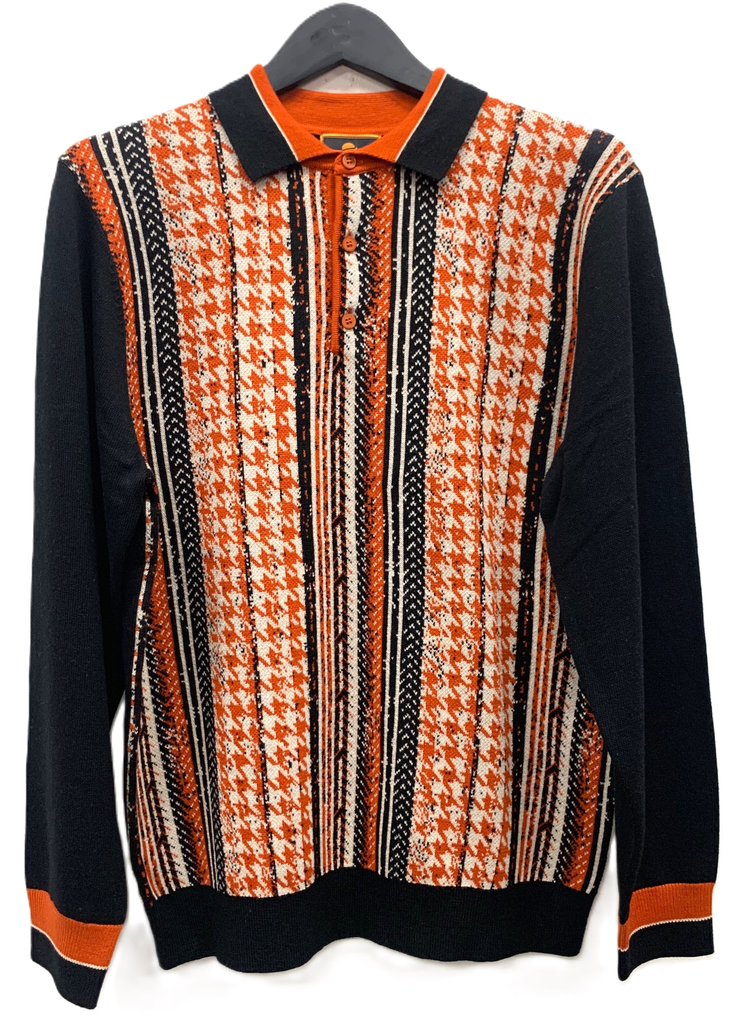 Cigar Couture 3 Button Pullover Polo Sweater - Black 1   - from alligatorwarehouse.com