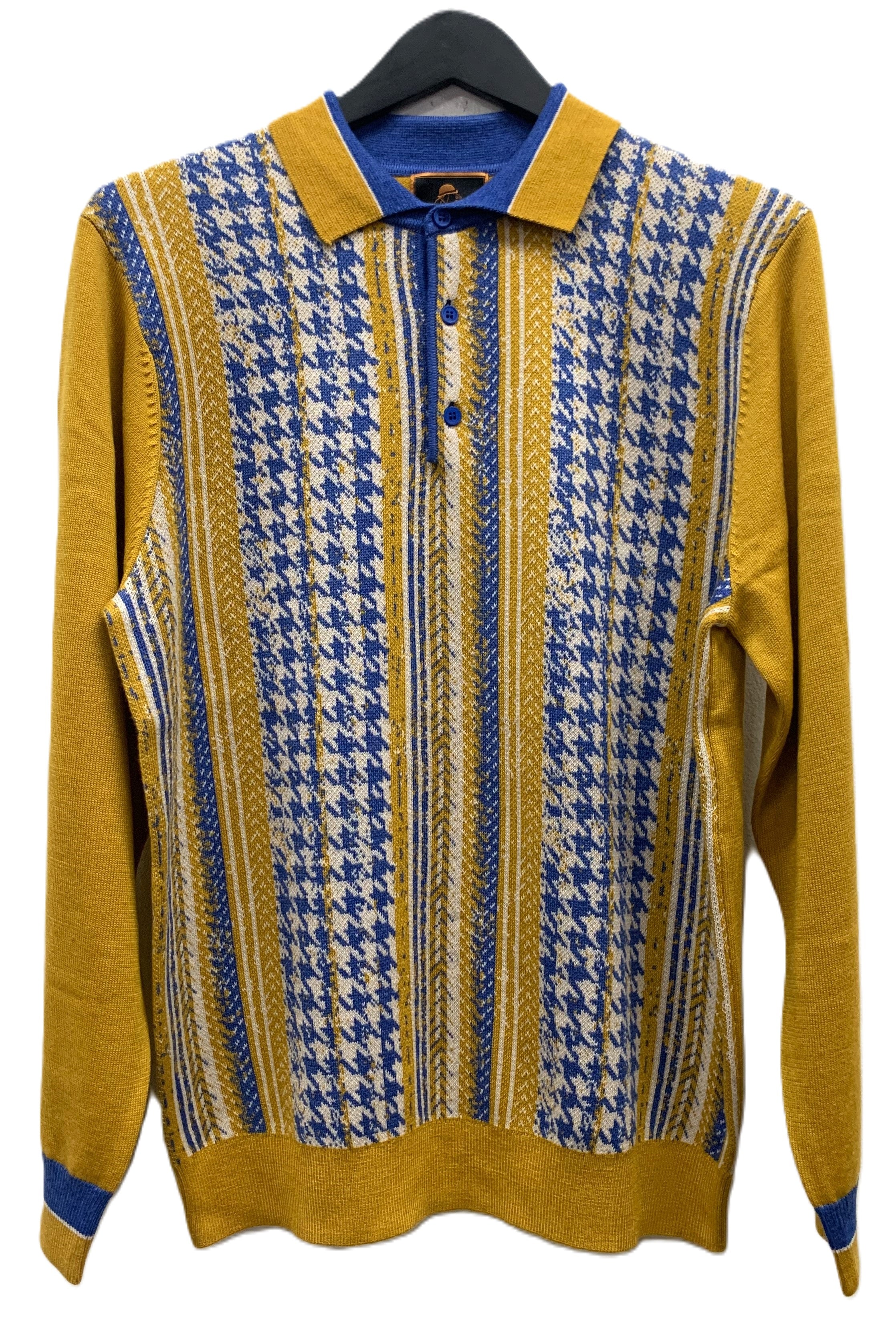 Cigar Couture 3 Button Pullover Polo Sweater - Gold 1   - from alligatorwarehouse.com