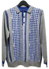 Cigar Couture 3 Button Pullover Polo Sweater - Grey