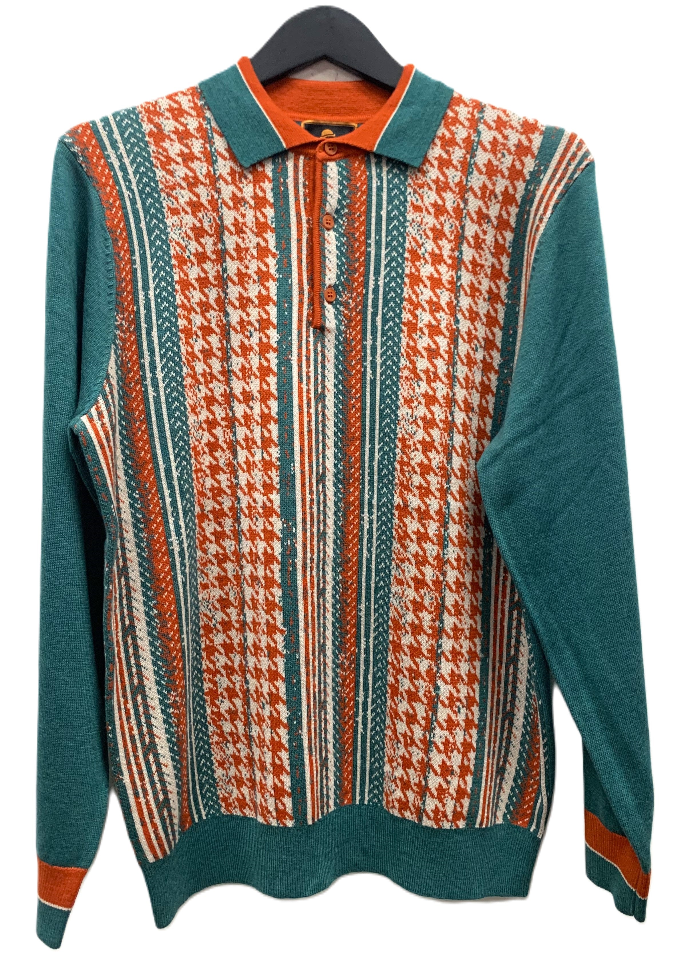 Cigar Couture 3 Button Pullover Polo Sweater - Sage 1   - from alligatorwarehouse.com