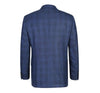 Mens Two Button Classic Fit Sport Coat Blazer In Navy Blue Windowpane Plaid 4   - from alligatorwarehouse.com