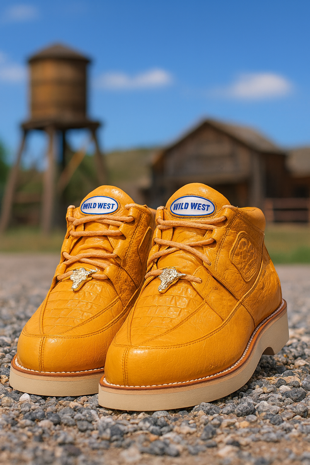 Men's Wild West Boots Caiman and Smooth Ostrich Skin Shoe 2ZA052802