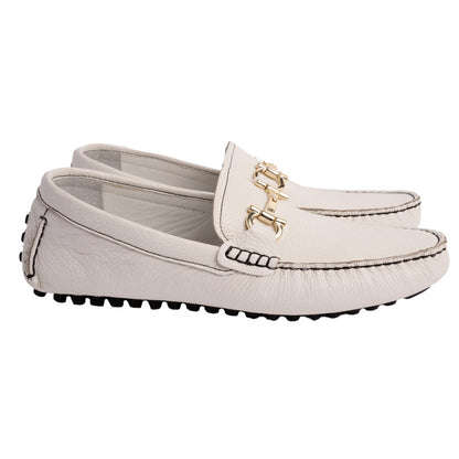 P000911- Palm Beach -Driving shoe White