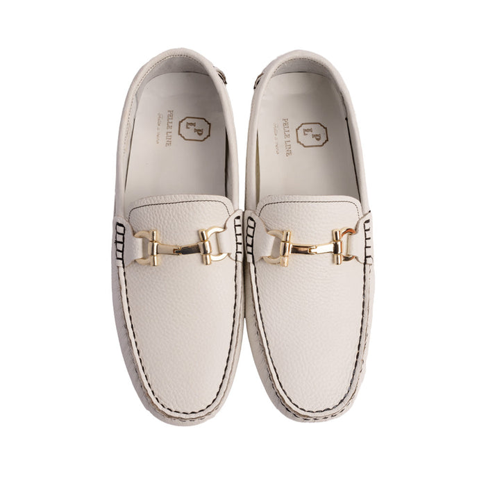 P000911- Palm Beach -Driving shoe White