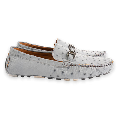 P01406 Palm Beach Genuine Ostrich Driver- Grey