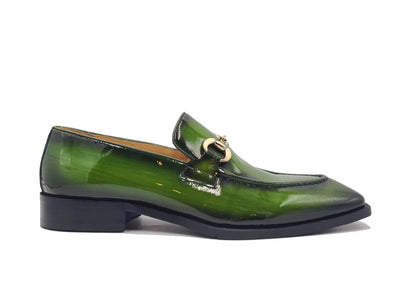 Patent Leather Buckle Loafer 1 KS303-01POLIVE95  - from alligatorwarehouse.com