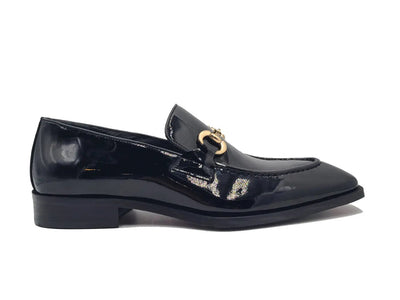 Patent Leather Buckle Loafer 5 KS303-01POLIVE95  - from alligatorwarehouse.com
