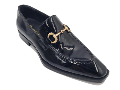 Patent Leather Buckle Loafer 7 KS303-01POLIVE95  - from alligatorwarehouse.com