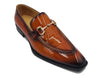Patent Leather Buckle Loafer 11 KS303-01POLIVE75  - from alligatorwarehouse.com