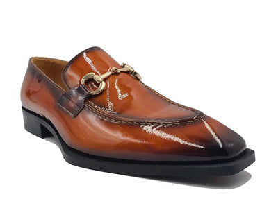 Patent Leather Buckle Loafer 12 KS303-01POLIVE95  - from alligatorwarehouse.com