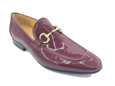 Patent Leather Horse Bit Loafer 21 KS308-101PCHARCOAL85  - from alligatorwarehouse.com