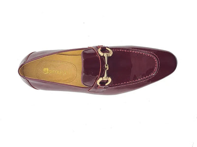 Patent Leather Horse Bit Loafer 23 KS308-101PCHARCOAL85  - from alligatorwarehouse.com