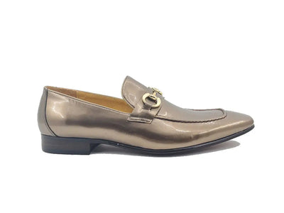 Patent Leather Horse Bit Loafer 24 KS308-101PCHARCOAL85  - from alligatorwarehouse.com