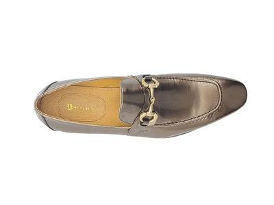 Patent Leather Horse Bit Loafer 25 KS308-101PCHARCOAL85  - from alligatorwarehouse.com