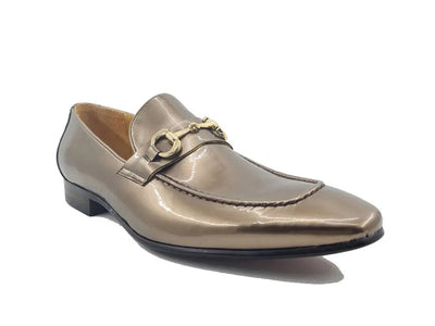 Patent Leather Horse Bit Loafer 27 KS308-101PCHARCOAL85  - from alligatorwarehouse.com