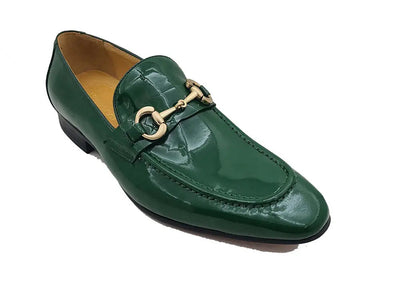 Patent Leather Horse Bit Loafer 33 KS308-101PCHARCOAL85  - from alligatorwarehouse.com