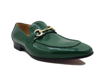 Patent Leather Horse Bit Loafer 34 KS308-101PCHARCOAL85  - from alligatorwarehouse.com