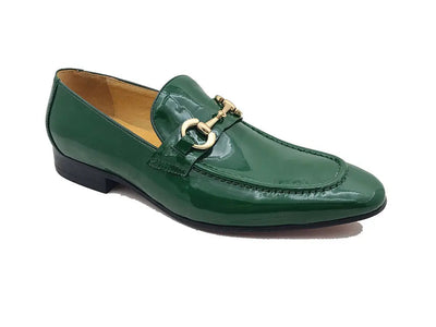 Patent Leather Horse Bit Loafer 35 KS308-101PCHARCOAL85  - from alligatorwarehouse.com