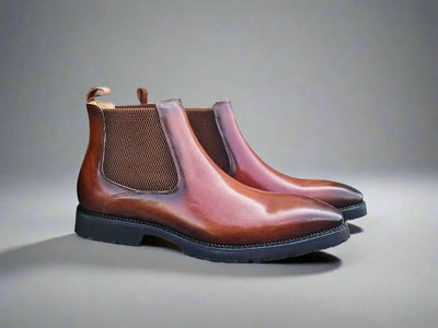 Patina Chelsea Boot Lug Sole 1 KB480-102COGNAC75  - from alligatorwarehouse.com