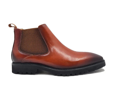 Patina Chelsea Boot Lug Sole 2 KB480-102COGNAC75  - from alligatorwarehouse.com