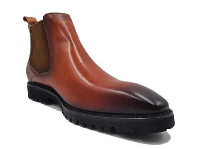 Patina Chelsea Boot Lug Sole 3 KB480-102COGNAC75  - from alligatorwarehouse.com