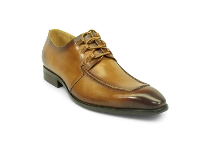 Carrucci Patina Finish Calfskin Lace-up Shoe