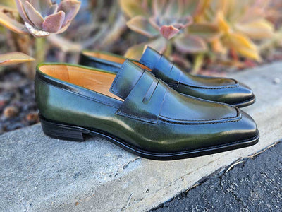 Patina Finished Penny Loafer 21 KS509-32PURPLE75  - from alligatorwarehouse.com