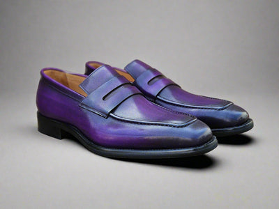 Patina Finished Penny Loafer 1 KS509-32PURPLE75  - from alligatorwarehouse.com
