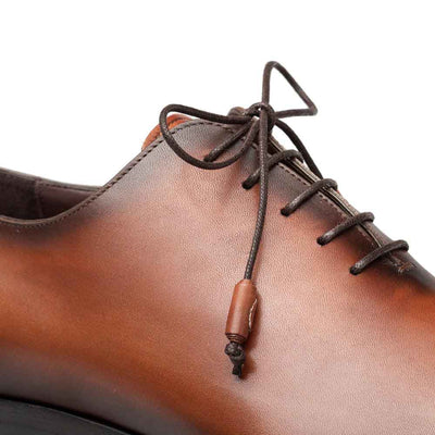 Cupula Patina Oxford Tan Leather Whole-Cut Calfskin Shoes By Mezlan Made In Spain Brand 5   - from alligatorwarehouse.com