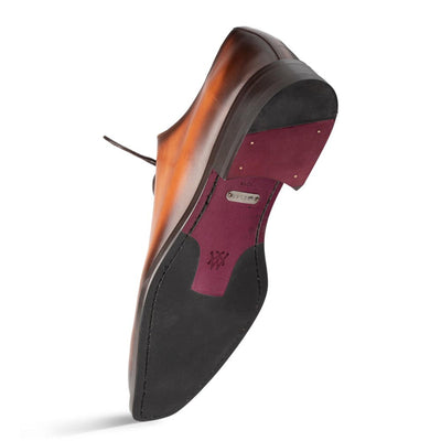 Cupula Patina Oxford Tan Leather Whole-Cut Calfskin Shoes By Mezlan Made In Spain Brand 4   - from alligatorwarehouse.com