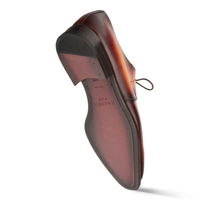 Principe Tan/Rust Patina Leather Men’s Derby Shoes By Mezlan Made In Spain Brand 5   - from alligatorwarehouse.com