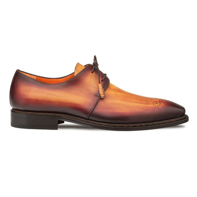 Principe Tan/Rust Patina Leather Men’s Derby Shoes By Mezlan Made In Spain Brand 2   - from alligatorwarehouse.com