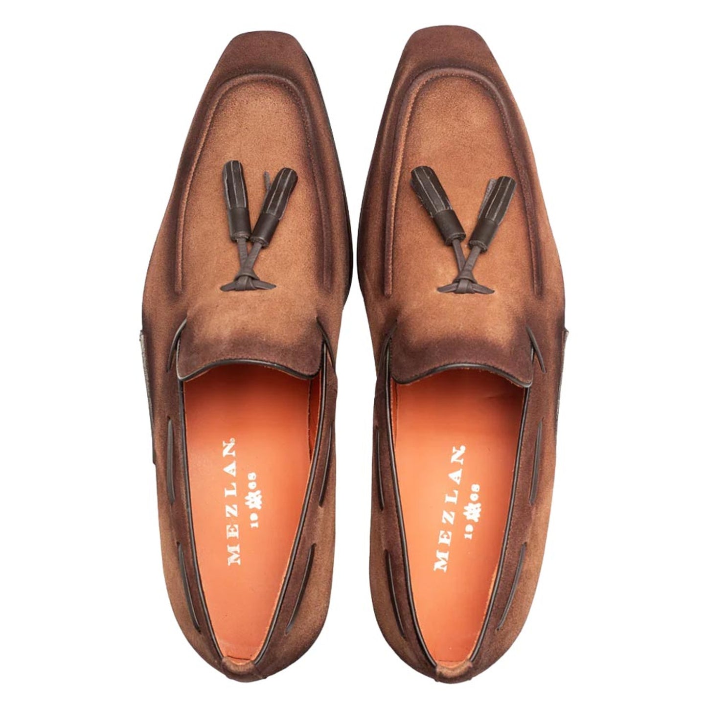 Men's Pavese Sport Hand-Burnished Suede Tassel Slip-On Shoes By Mezlan Made In Spain Brand