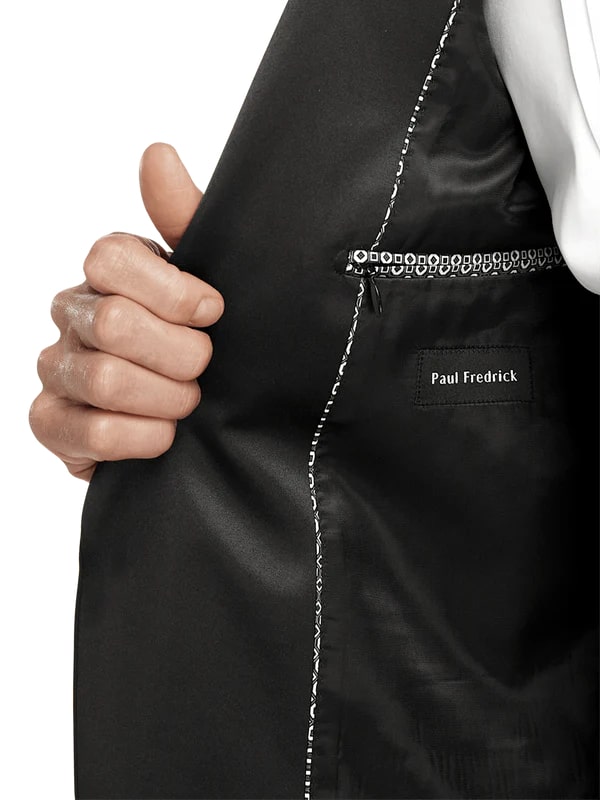 Mens Single Breasted Peak Lapel Tuxedo Jacket Black